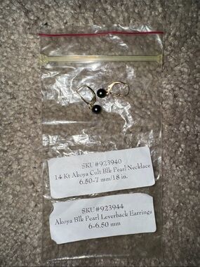 Akoya Black Pearl Leverback Earrings